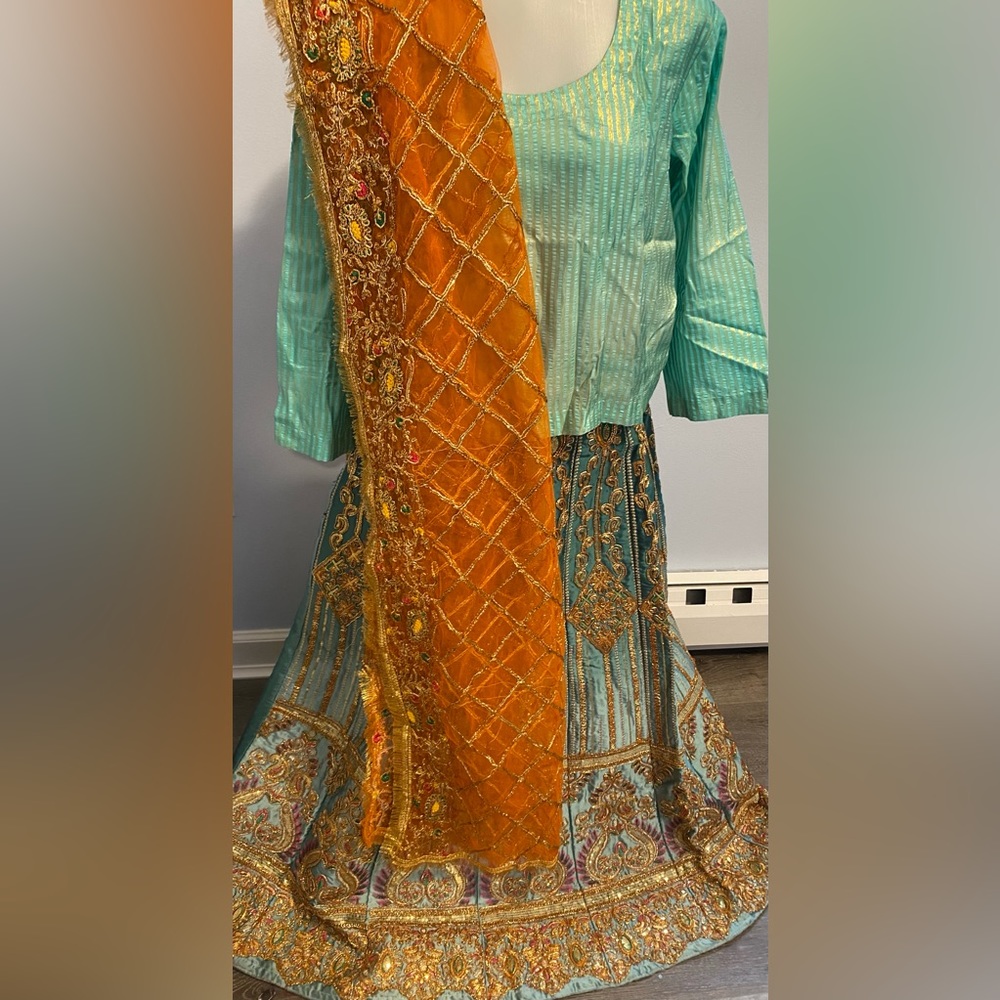 Lengha with blouse and dupatta